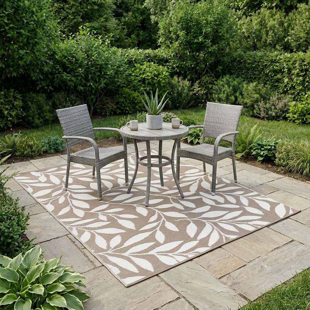 Iris Outdoor Rug Neutral Image 3