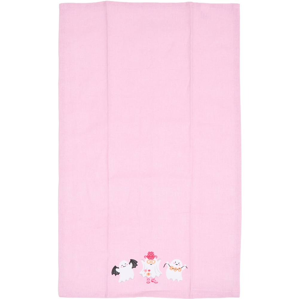 Pack of 3 Halloween Print Tea Towels Pink Image 3