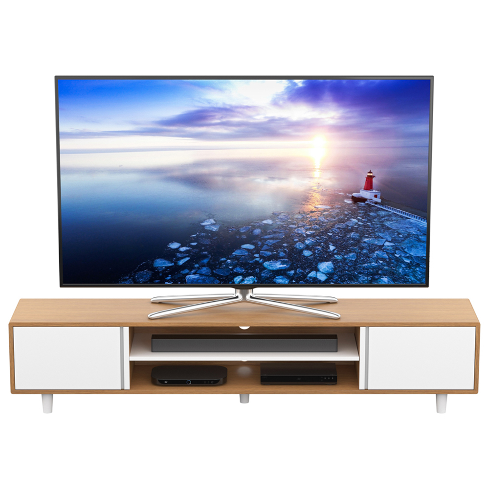 AVF Harbour Light Wood and White TV Unit Image 3