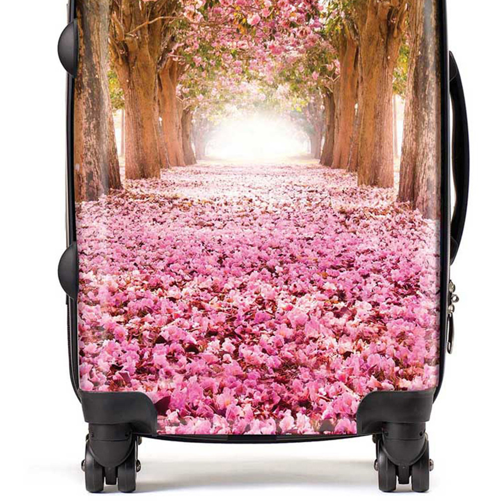 Warren Reed Designer Cabin Pink Flower Tree Tunnel Suitcase Image 2