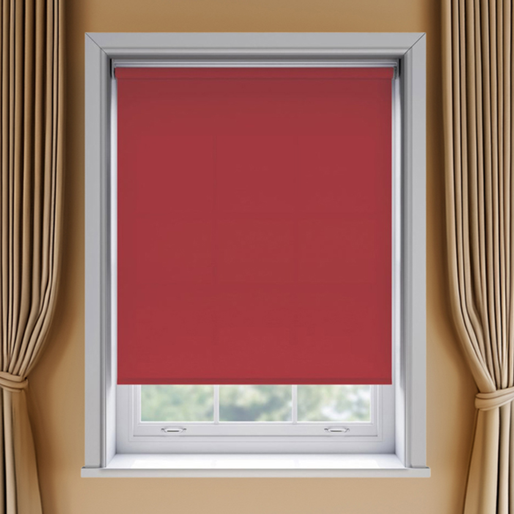 New Edge Blinds Thermal Blackout Roller Blind Red 55cm Image 1