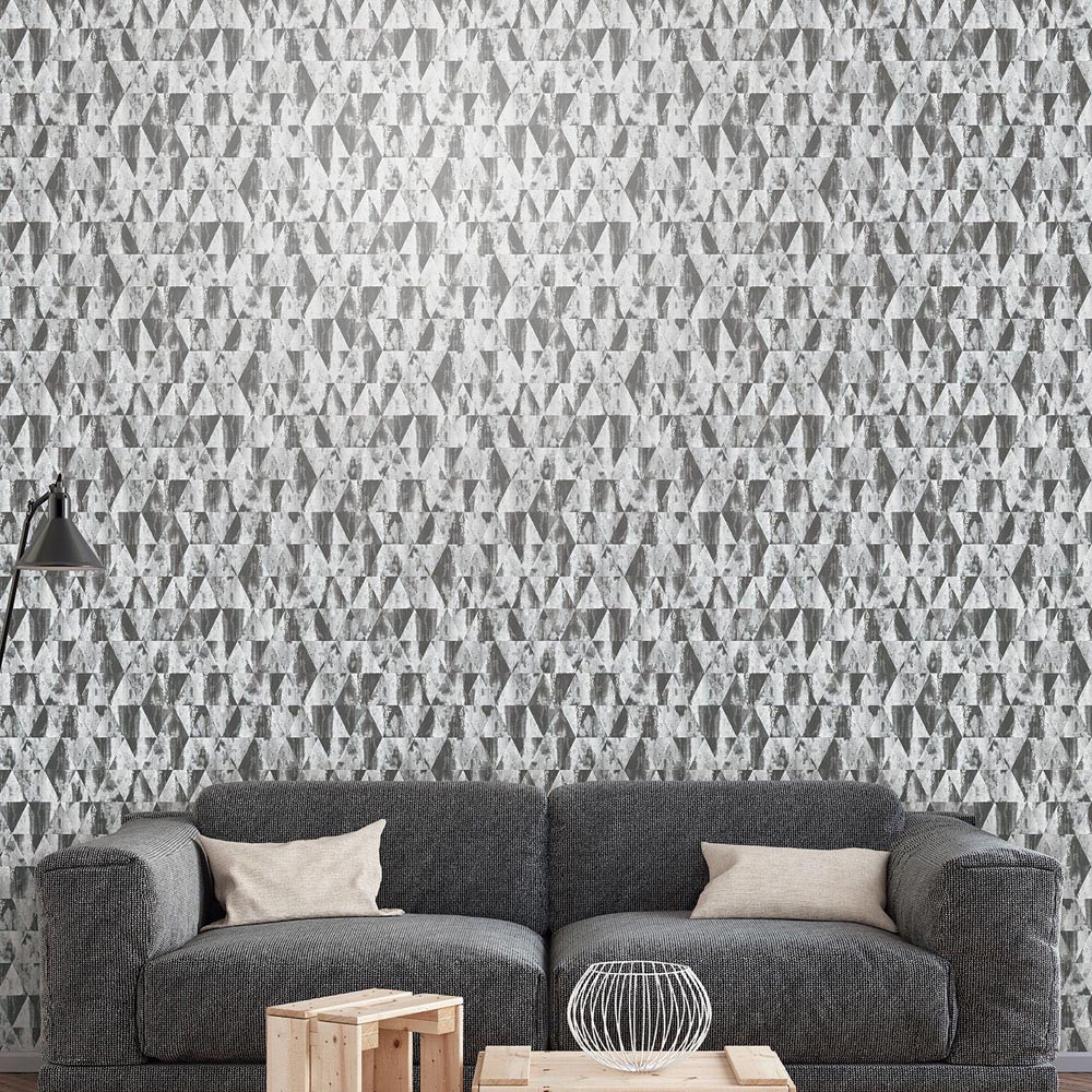 Galerie Grunge Geometric Grey Wallpaper Image 2