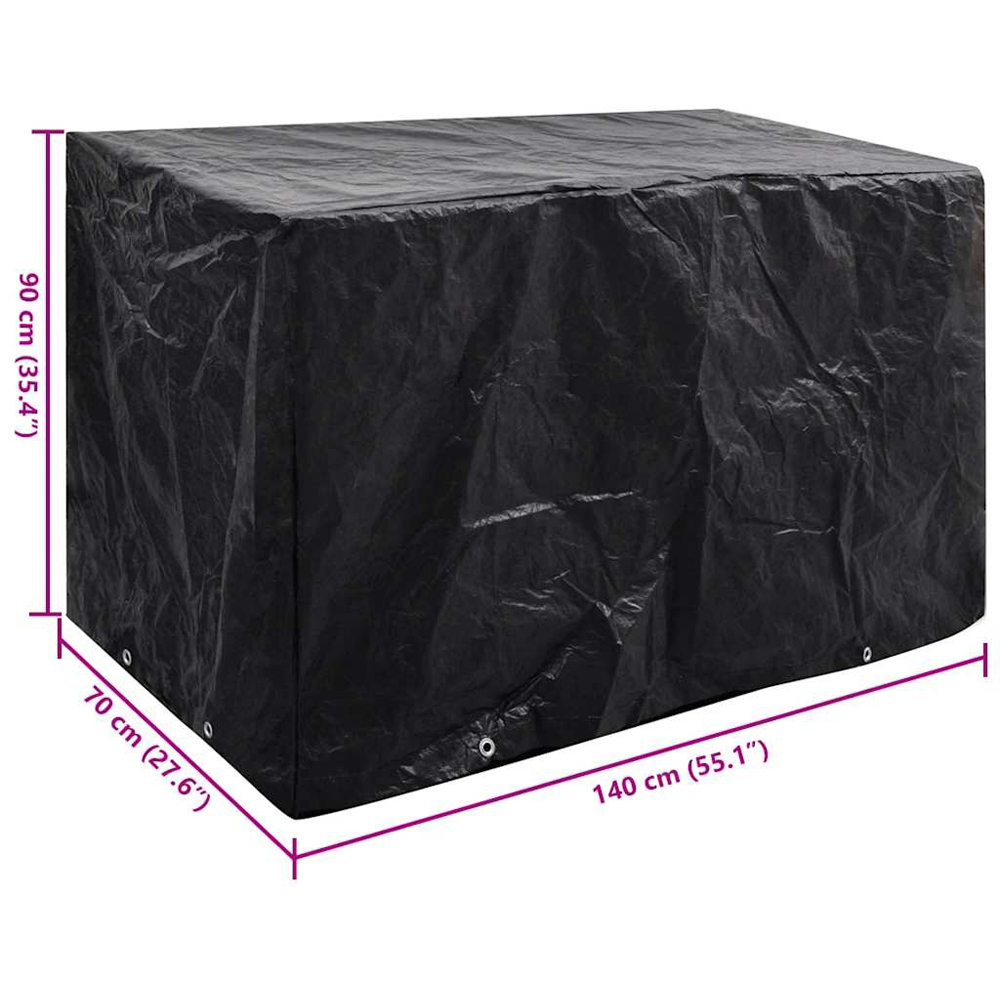 Walplus Black Water Resistant Garden Furniture Cover 140 x 70 x 90cm Image 6