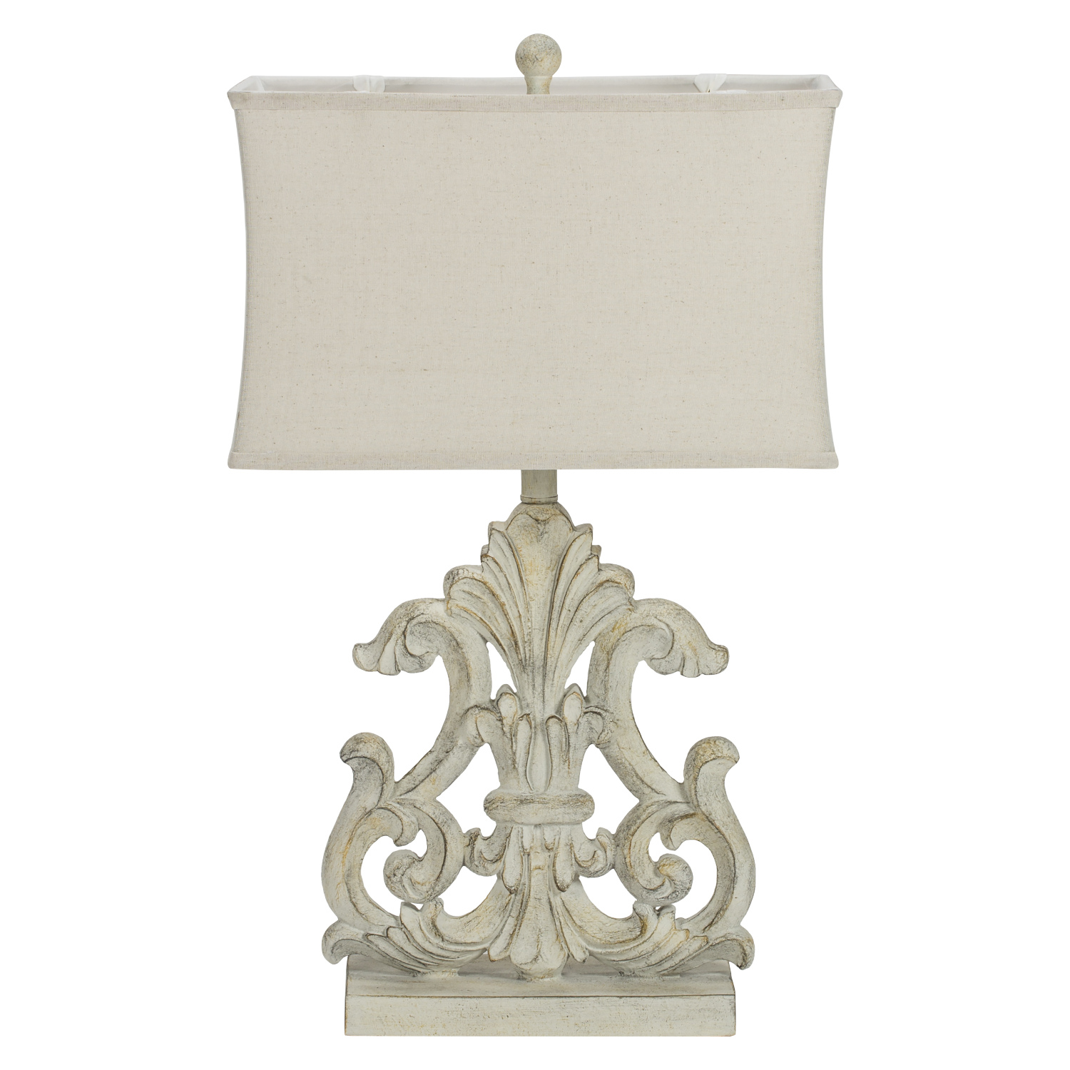Grey Fleur De Lis Table Lamp Image 1