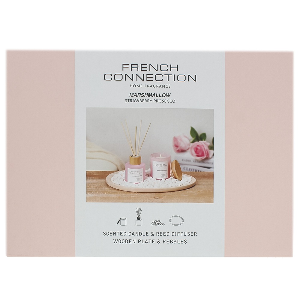 French Connection Pastel Collection Marshmallow Diffuser and Scented Candle 2 Piece Gift Set Image 3