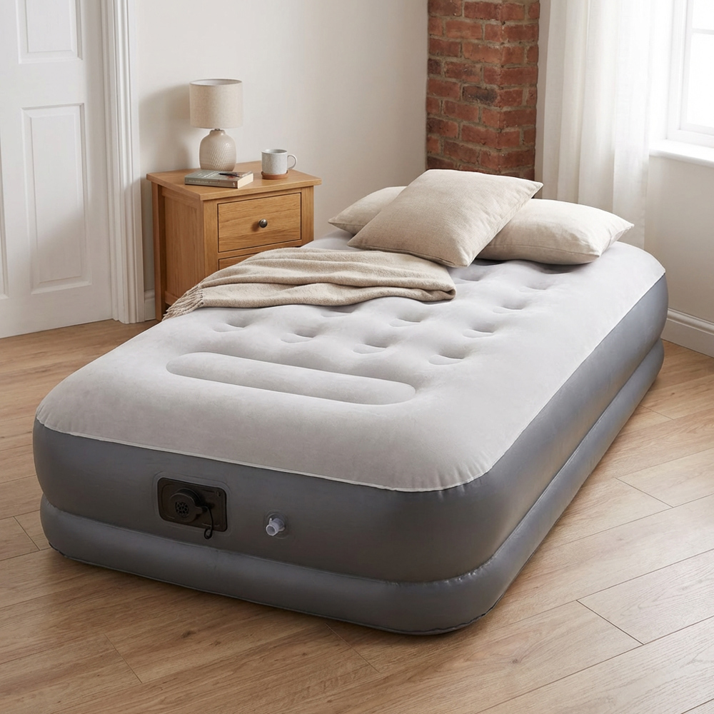 High Raised Twin Size Airbed with Pump Image 7