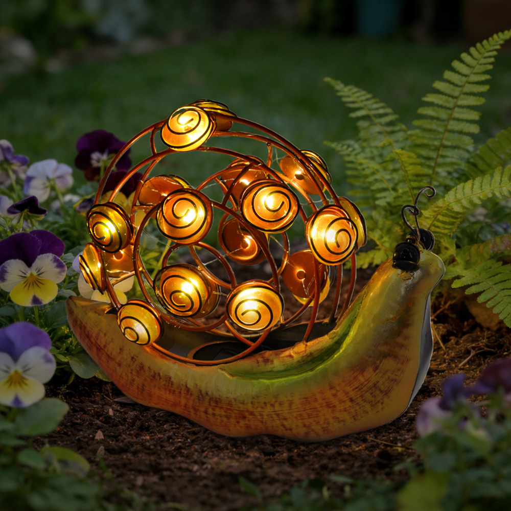 Avilo Snail LED Solar Garden Ornament Image 2