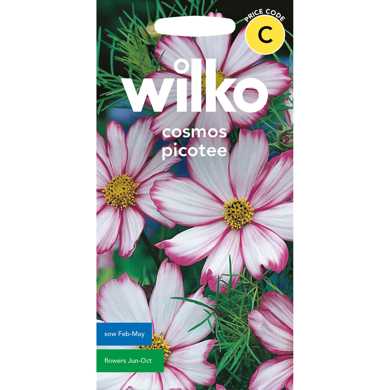 Wilko Picotee Cosmos Seeds and Pink Image 1