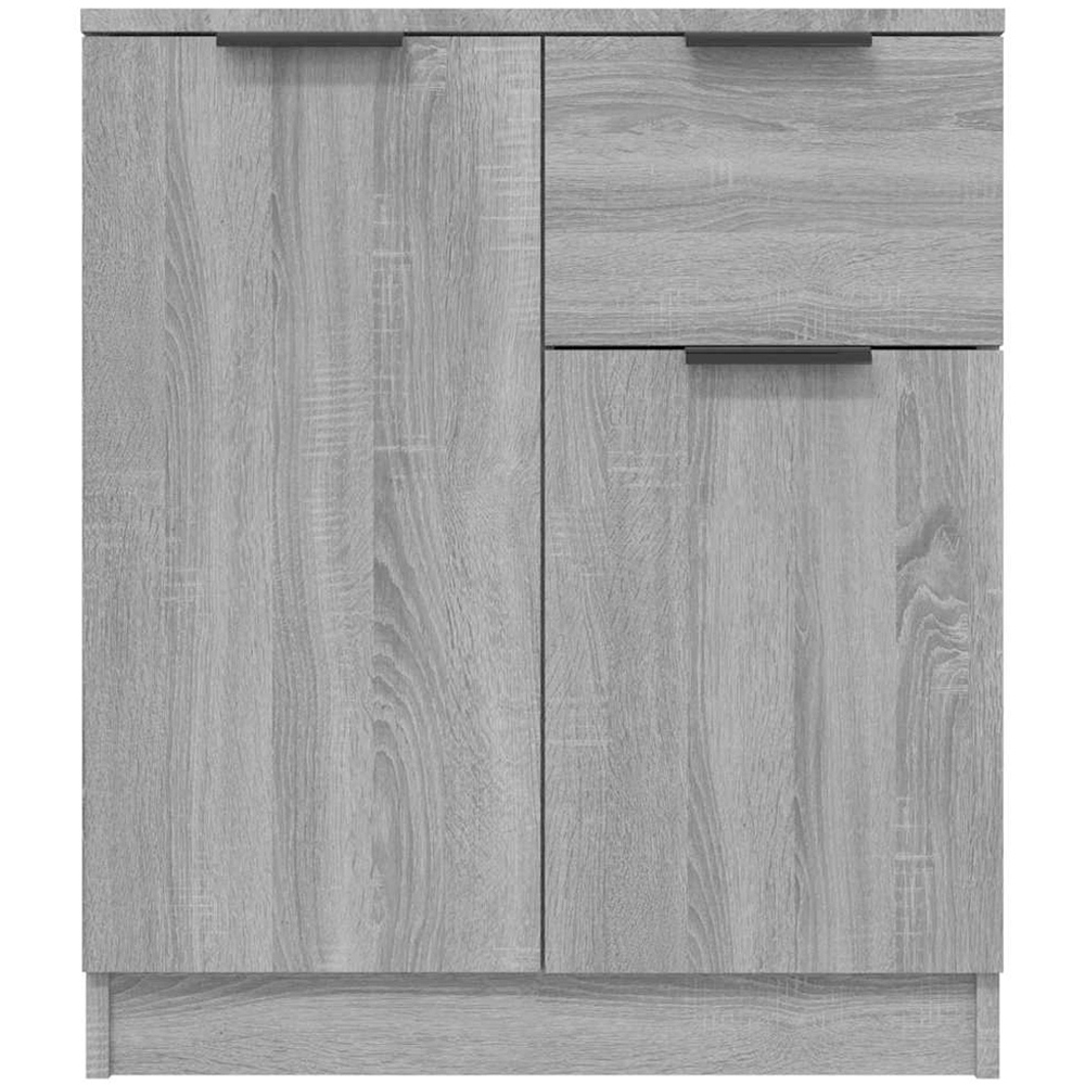 vidaXL 2 Door Single Drawer Grey Sonoma Wooden Sideboard Image 6