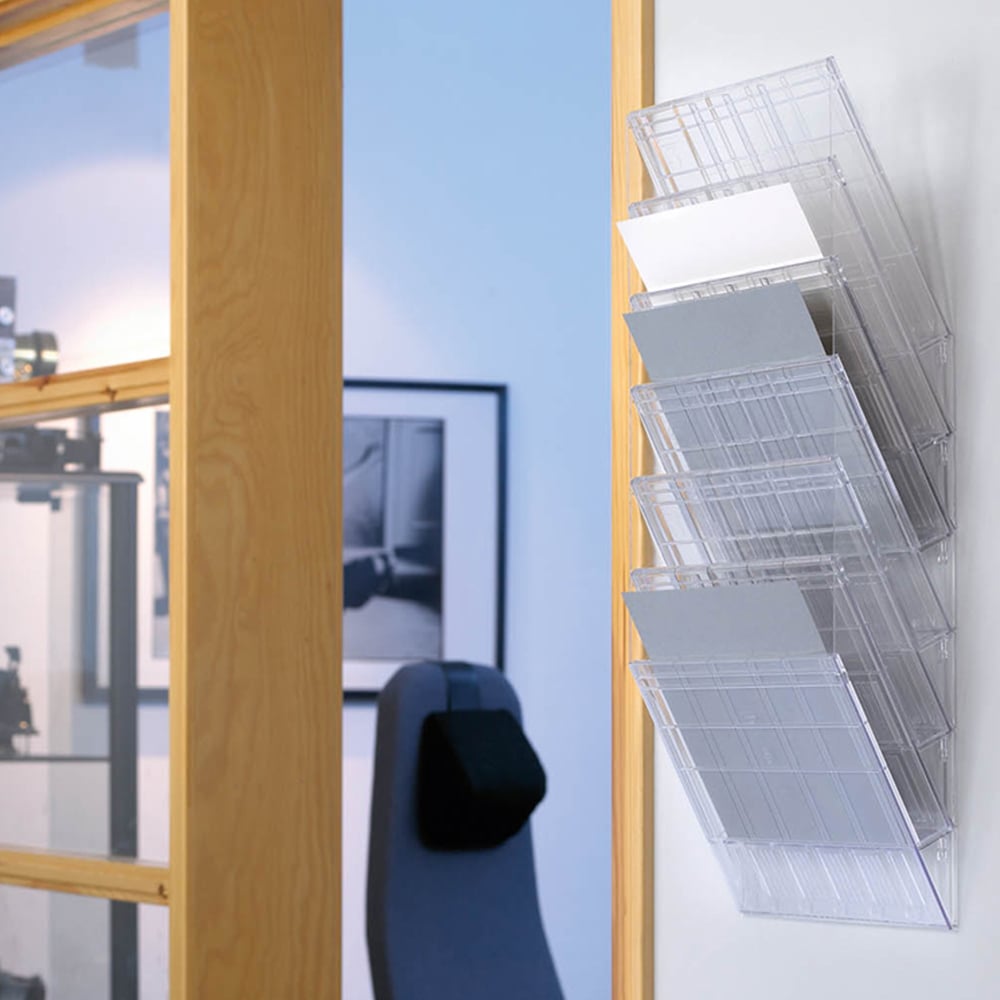 Durable Flexiboxx Clear 6 Wall Mounted Landscape Literature Holder A5 Image 2