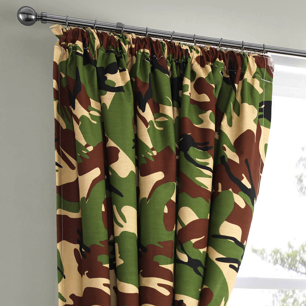 Velosso Camouflage Green Curtain 66 x 72cm Image 3