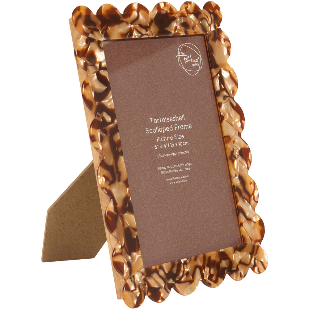 Tortoiseshell Scalloped Photo Frame Image 2