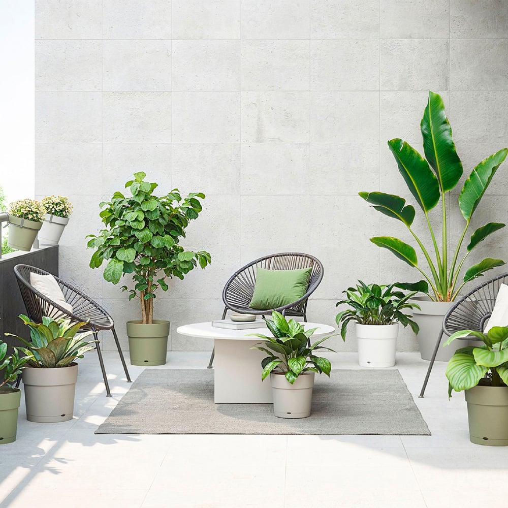 Artevasi Capri Light Grey Wide Plant Pot 40cm Image 2