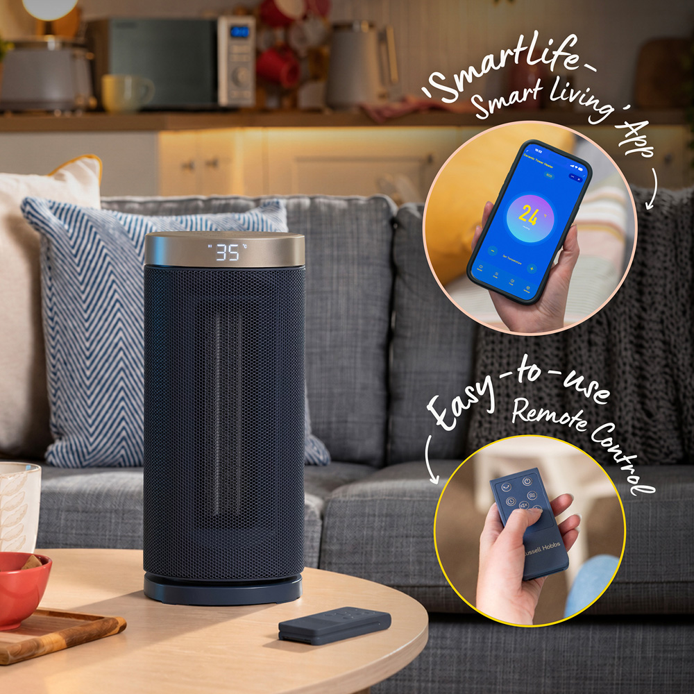 Russell Hobbs RHCTH2001OP-SMT Soft Navy and Champagne Round Wi-Fi Enabled Ceramic Heater 2000W Image 5