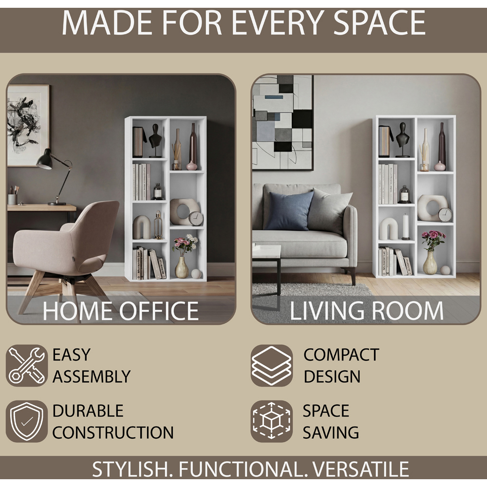 VIDA DESIGNS 7 Shelf White Cube Storage Unit Image 6