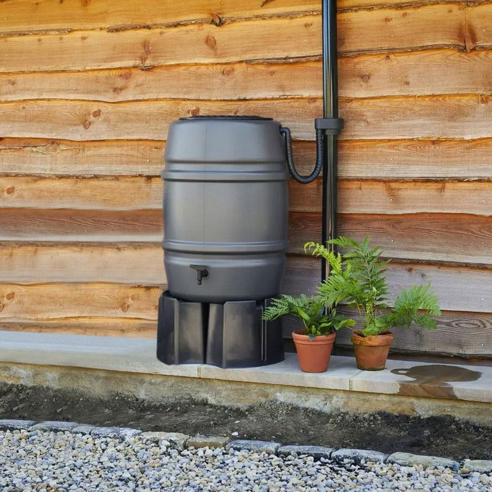 Straight PLC Harcostar Grey Water Butt Barrel Kit 168L Image 2