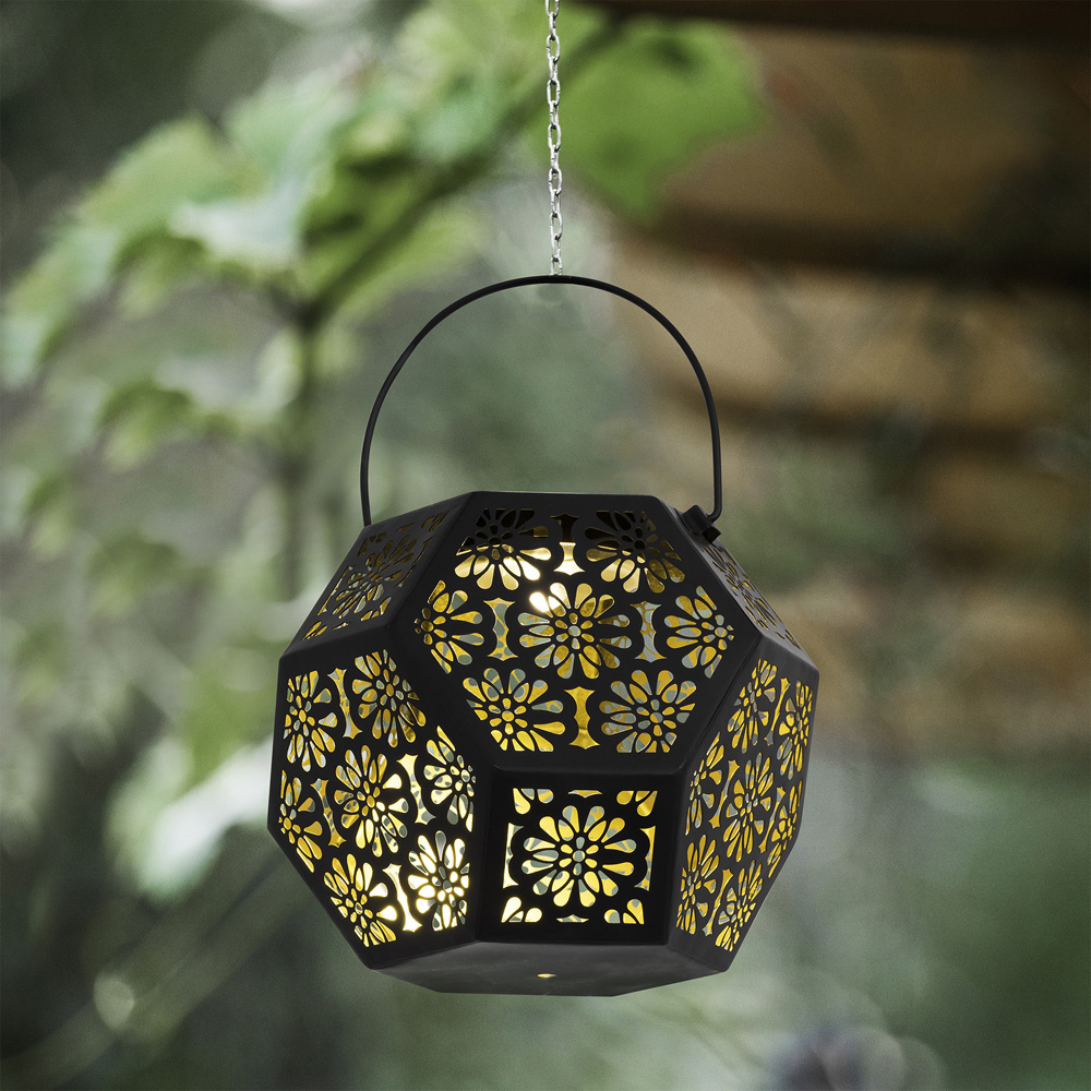 wilko Diamond Shaped Solar Hanging Lantern Image 2