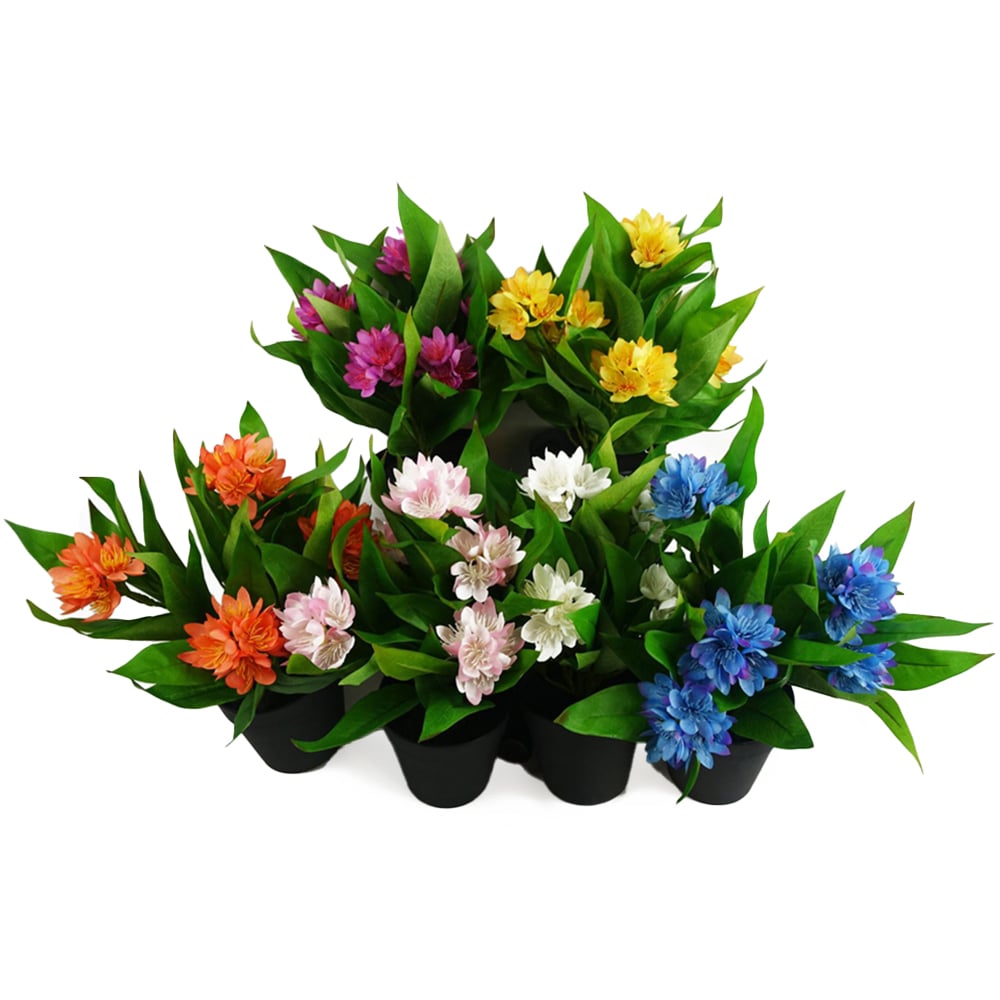 Leaf Freesia Artificial Plant in Pot 18cm 6 Pack Image 1