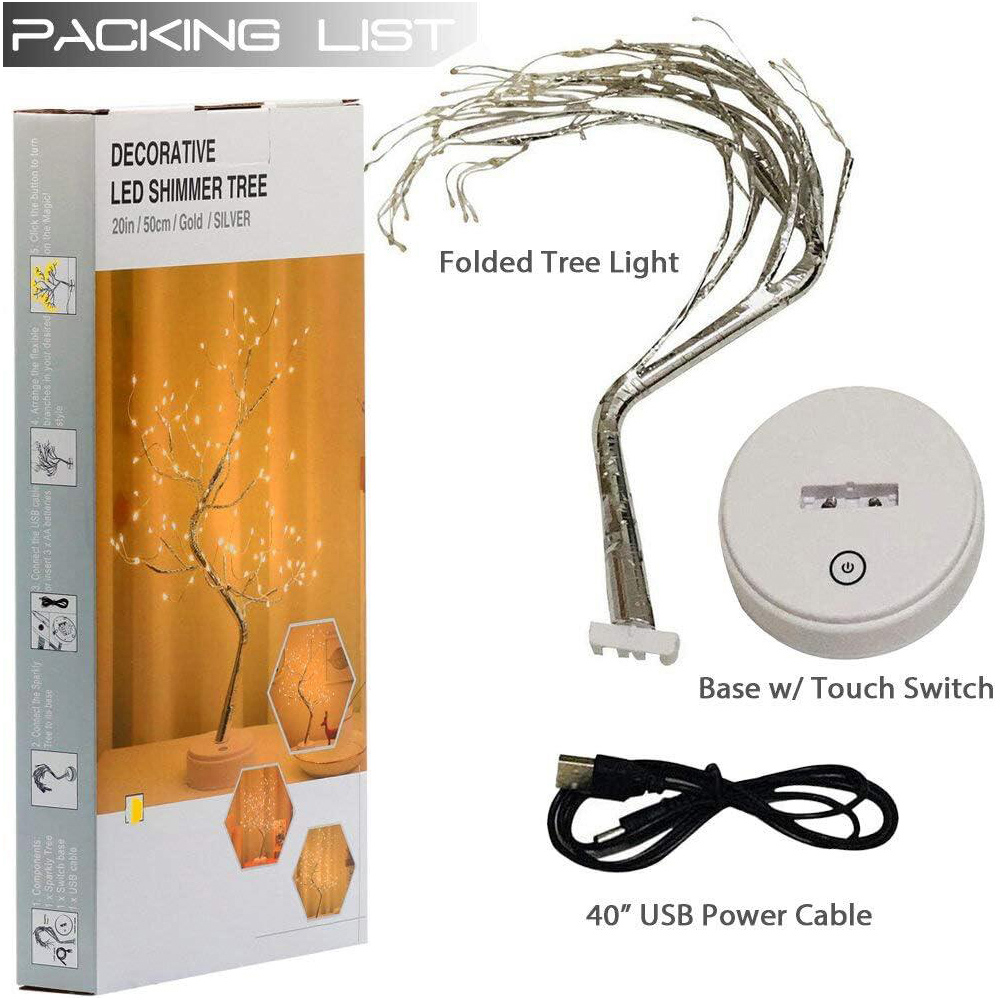 Shatchi Warm White LED Birch Twig Tree Lamp Image 4