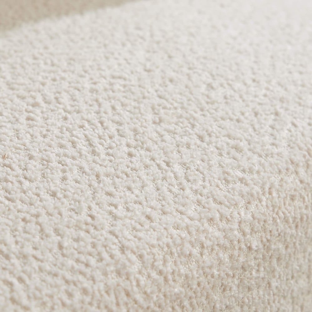 Home Source Cream Boucle Teddy Fur Barrel Accent Chair Image 4