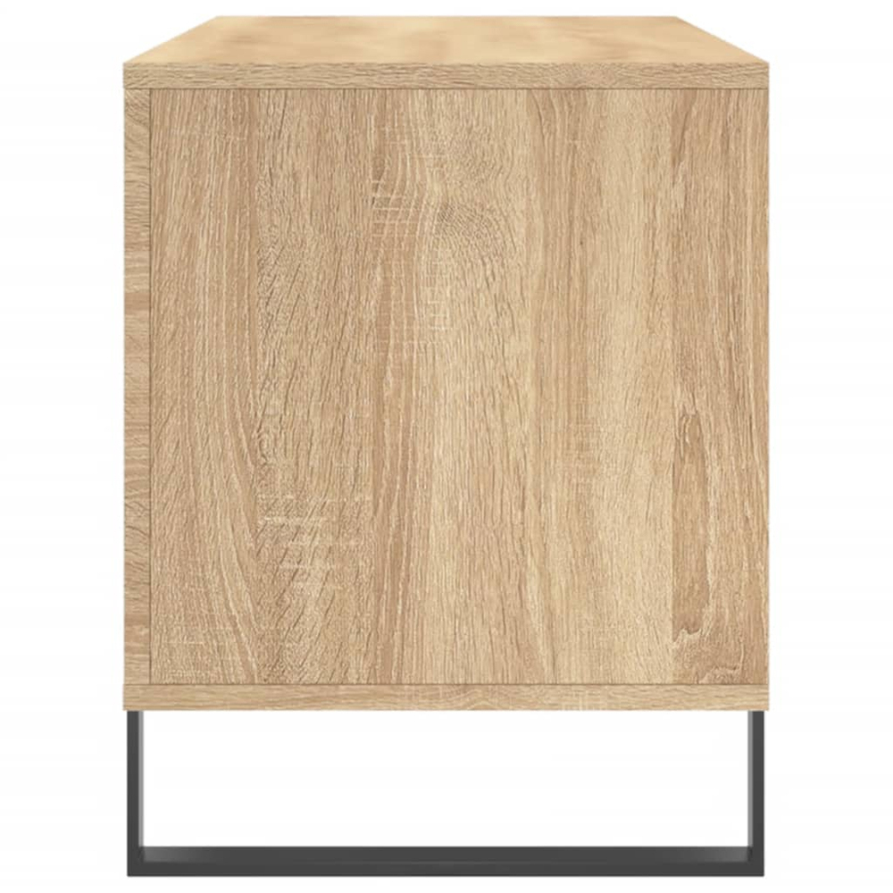 vidaXL 6 Shelf Sonoma Oak Record Cabinet Image 5