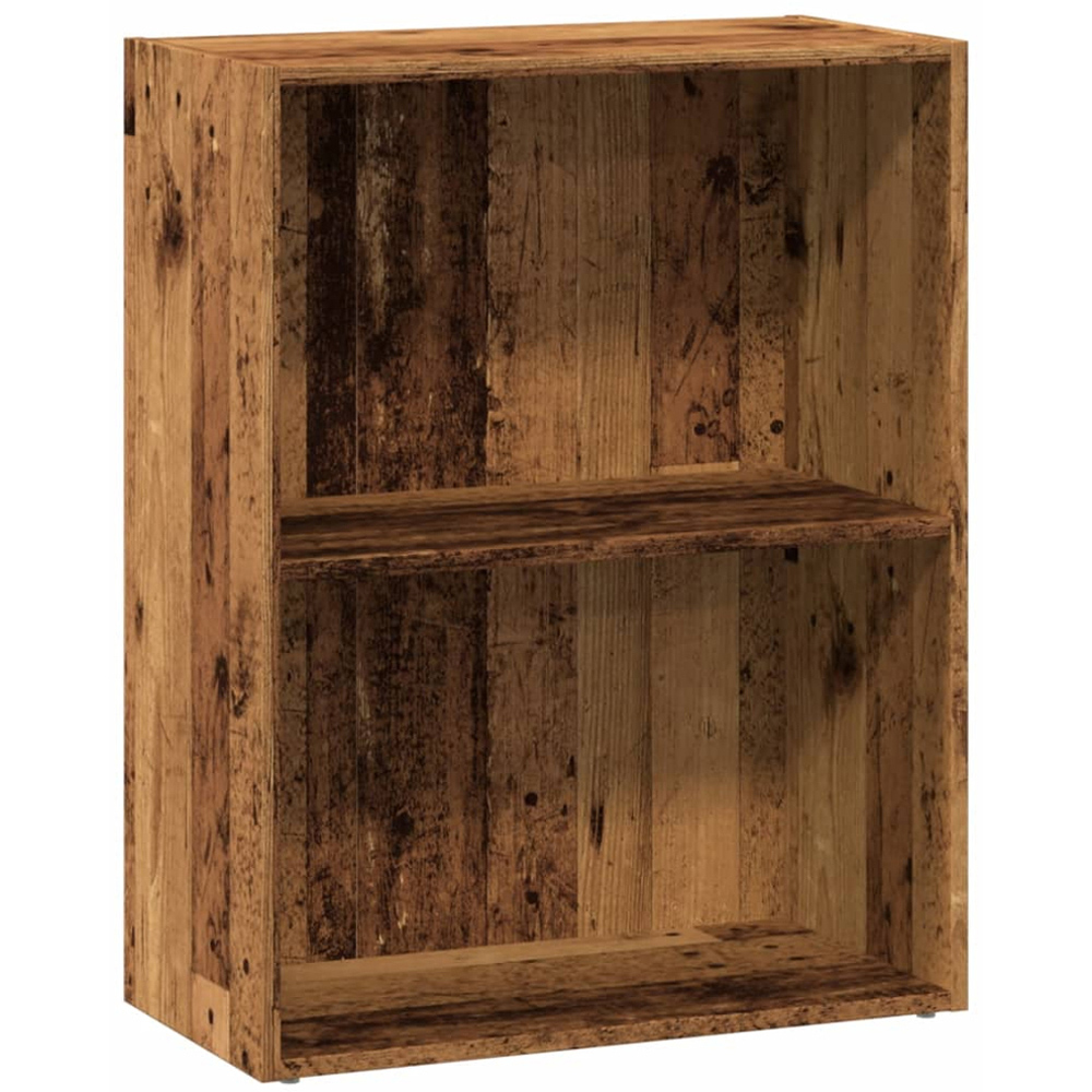vidaXL 2 Shelf Old Wood Bookcase Image 2