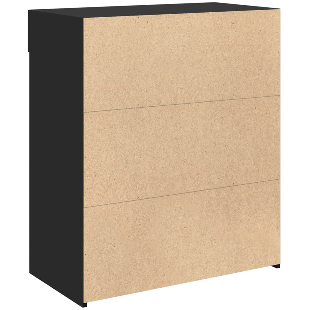 vidaXL 2 Drawer 6 Shelf Black Sideboard Image 6