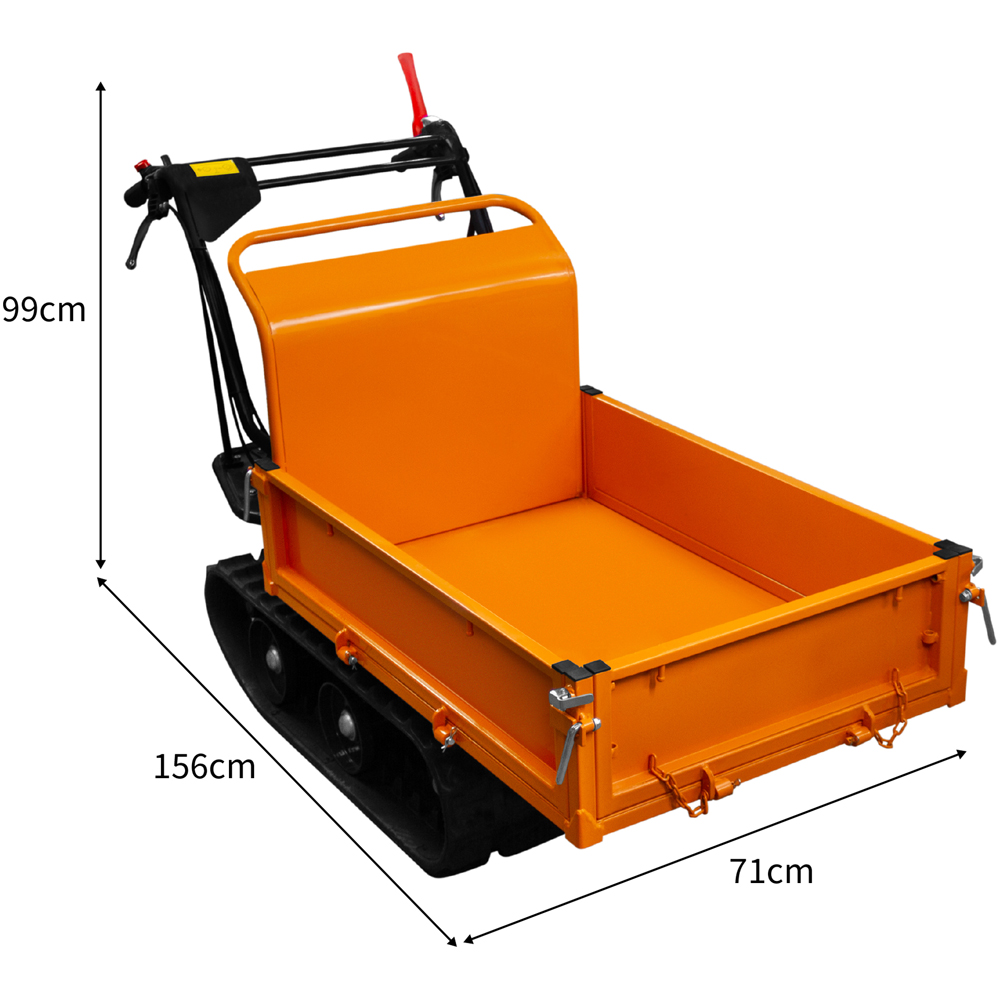 T-Mech Orange Tracked Mini Dumper Petrol Transporter Image 2