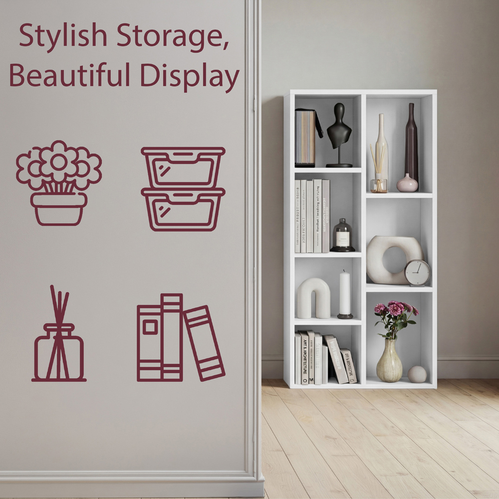VIDA DESIGNS 7 Shelf White Cube Storage Unit Image 7