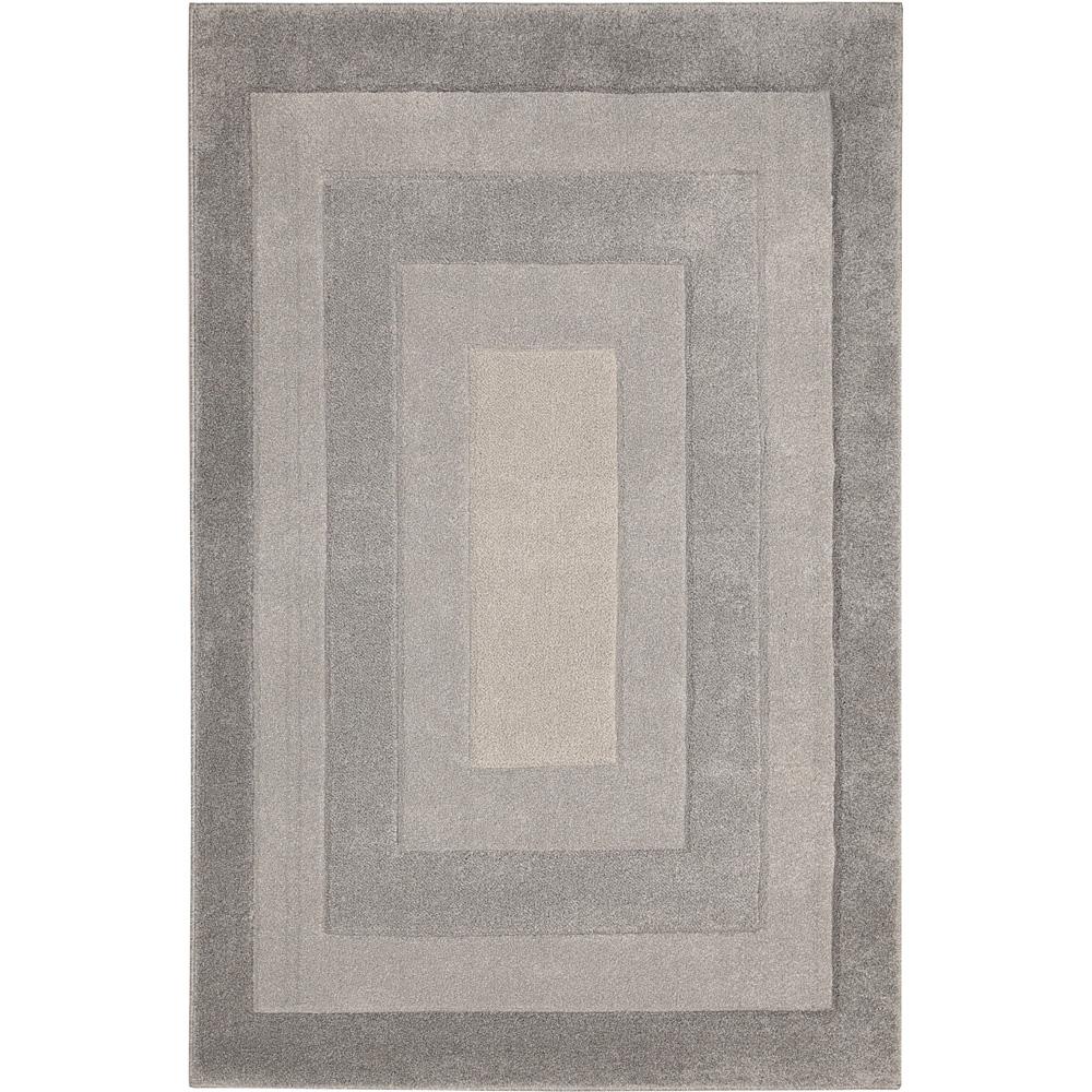 Homemaker Daytona Border Grey Rug 80 x 150cm Image 1