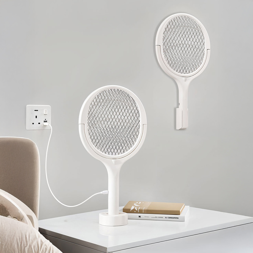 Living and Home White Rechargeable and Adjustable Electric Fly Killer Image 6