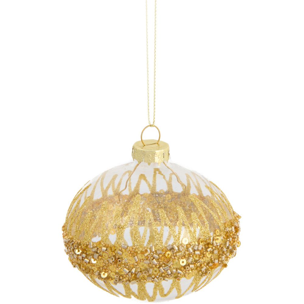 Traditional Glitter Detail Bauble Image 5