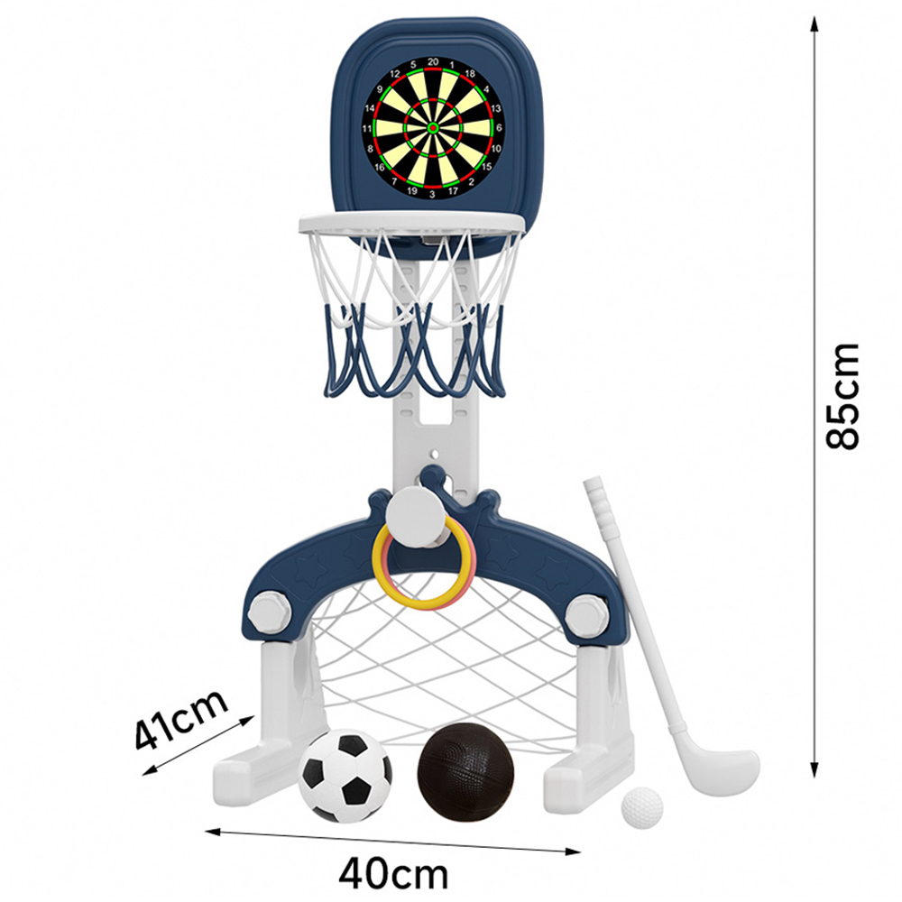 H&O Direct Kids 5-in-1 Adjustable Basketball Hoop Set Image 2