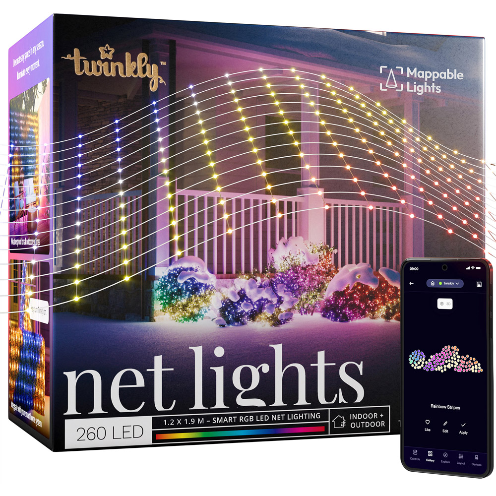 Twinkly 260 RGB Pearl Shaped LED Smart Net light 1.9 x 1.2m Image 3
