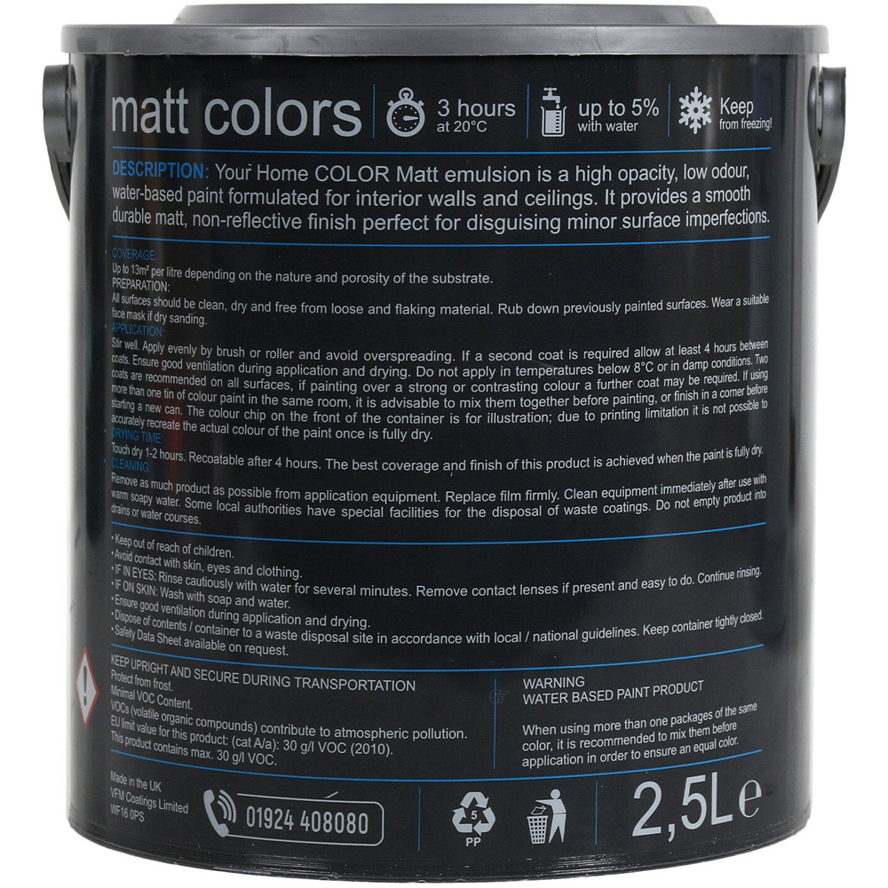 Your Home Walls & Ceilings Whispered Willow Matt Emulsion Paint 2.5L Image 4