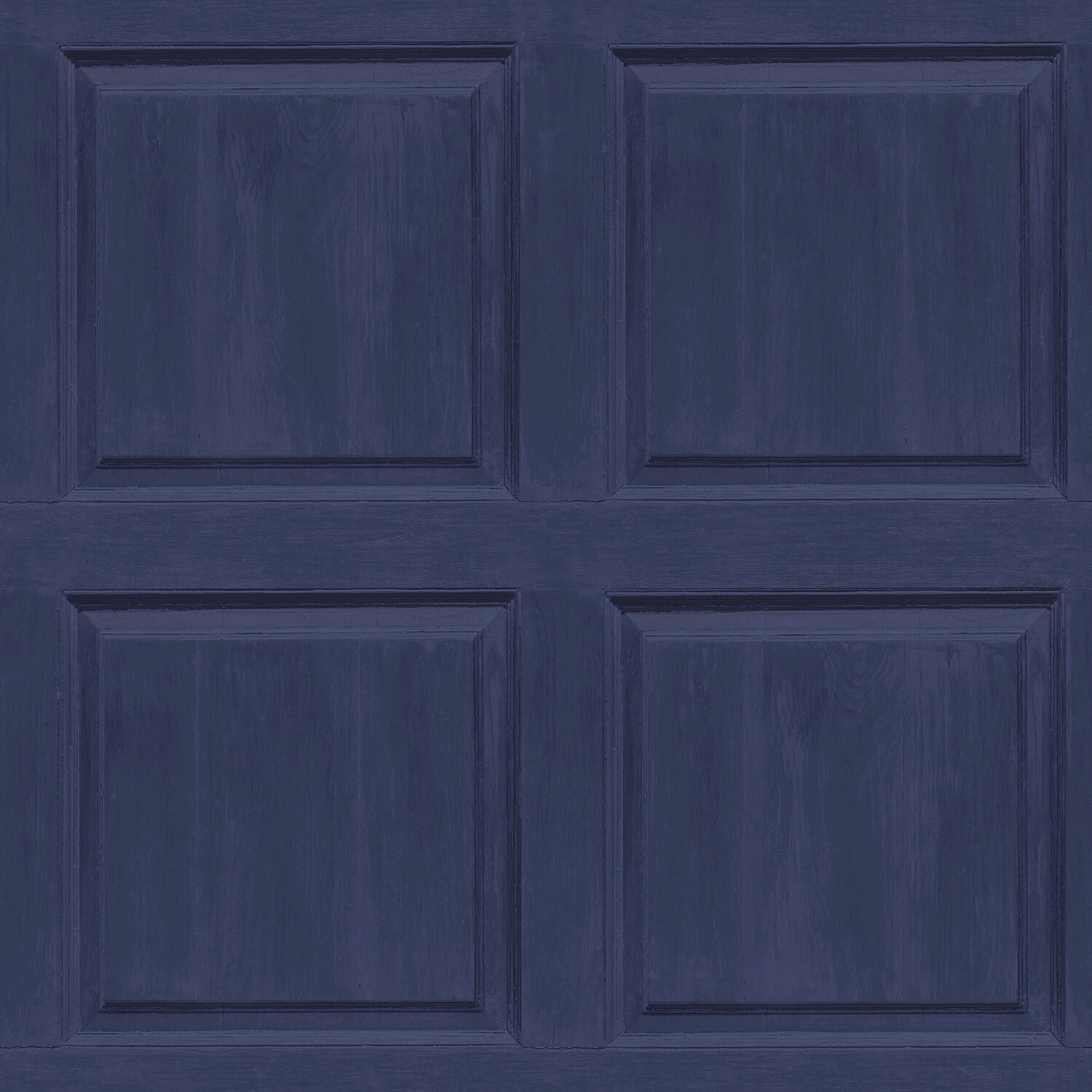 Washed Panelled Wallpaper - Navy Image 1