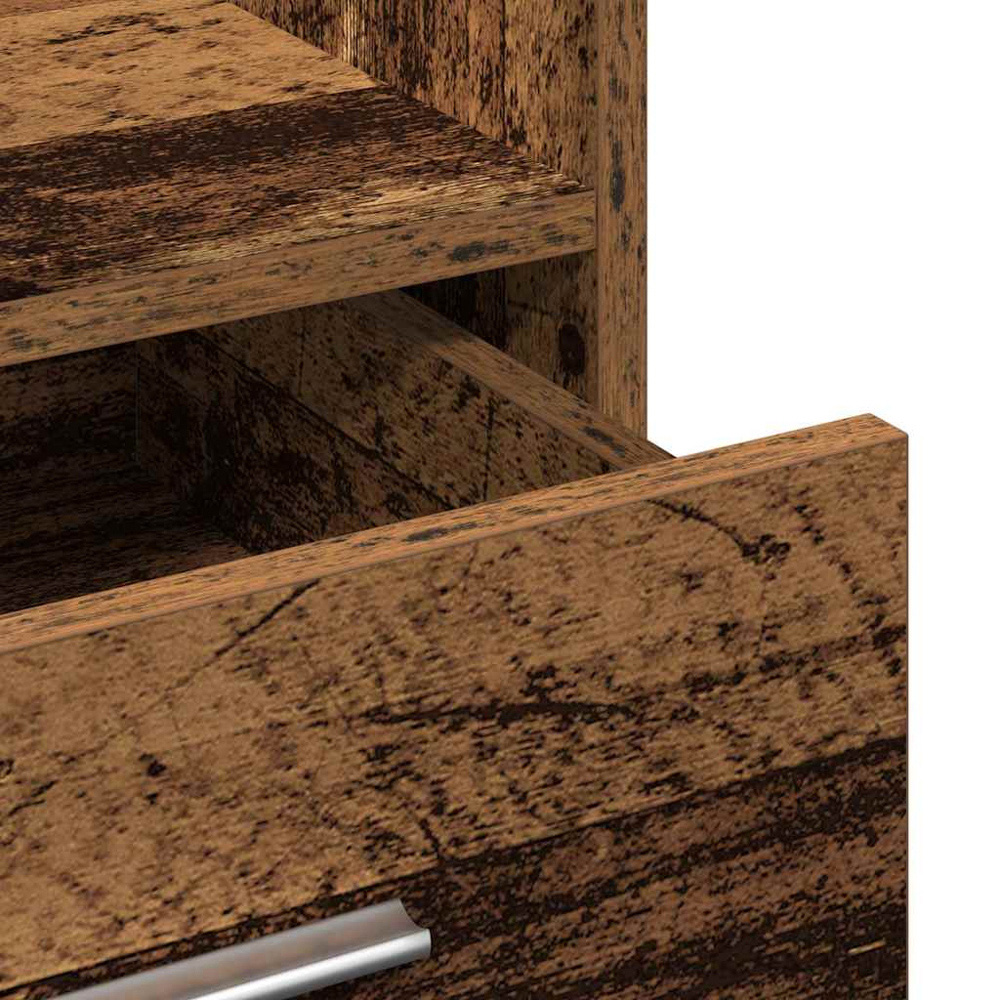 vidaXL Single Door Single Drawer Single Shelf Brown Office Podium Image 8
