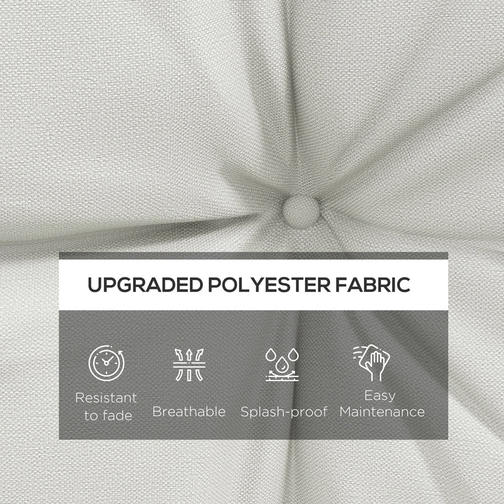 Outsunny White Seat Cushion Replacement Set of 4 Image 6