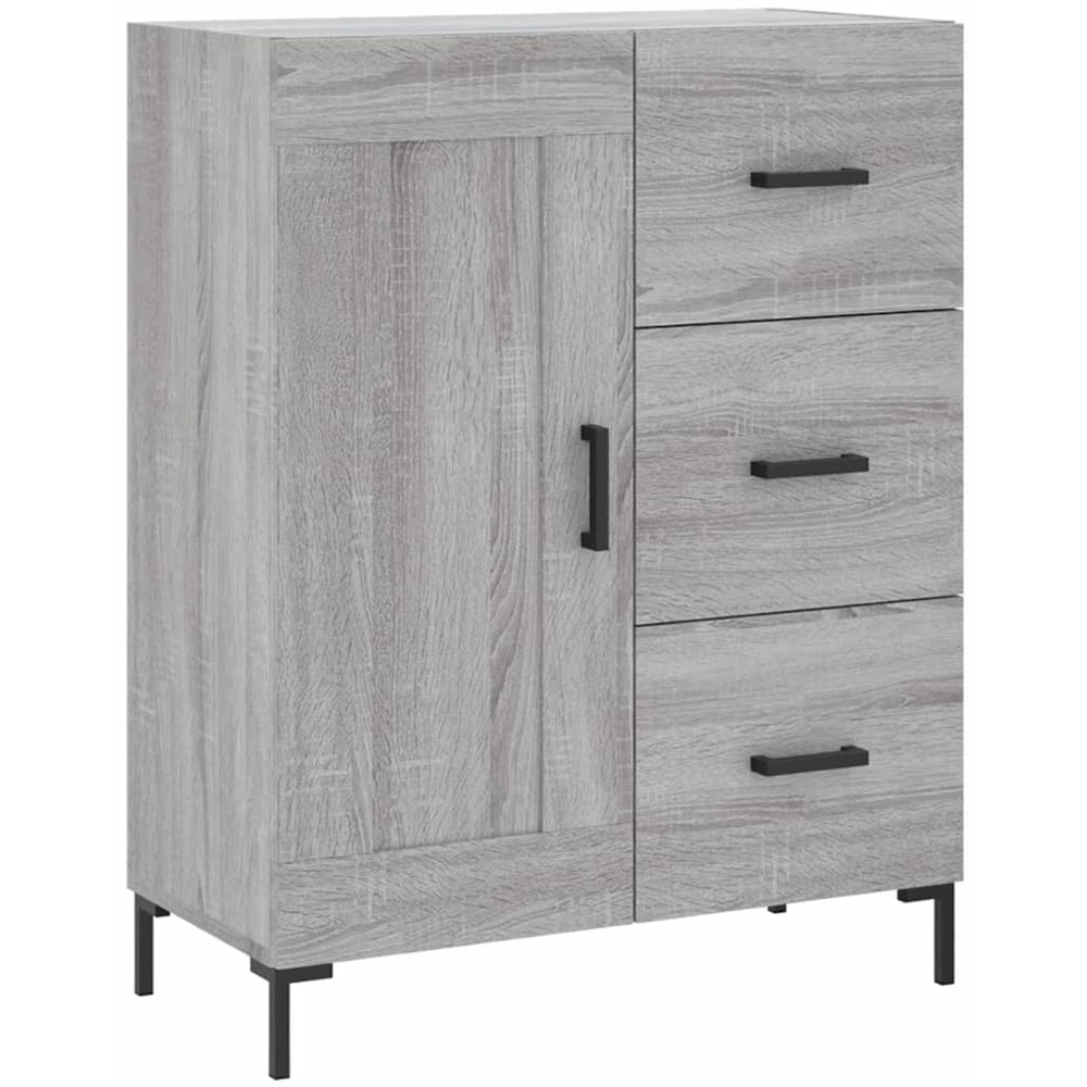 vidaXL 3 Door 3 Drawer Grey Sonoma Highboard Image 8