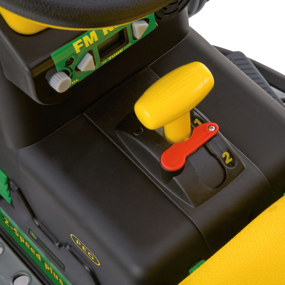 PEG John Deere Ground Force Kids Electric Ride-On Tractor with Trailer Green and Yellow 12V Image 7