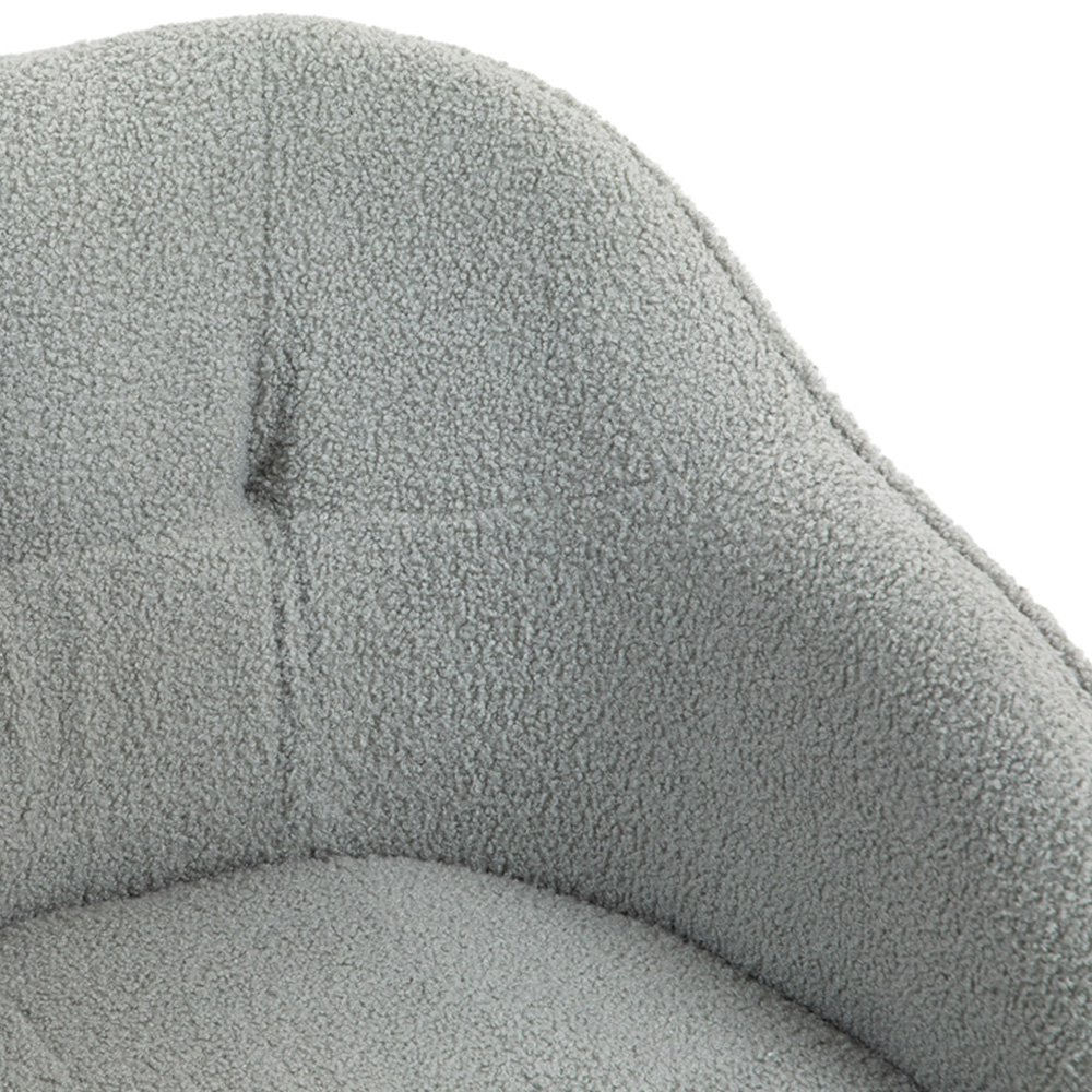 Portland Grey Fluffy Vanity Chair with Adjustable Height Image 3