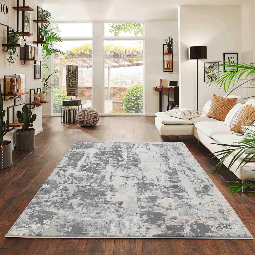 Desire Rugs Styra Silver Abstract Rug 60 x 220cm Image 4