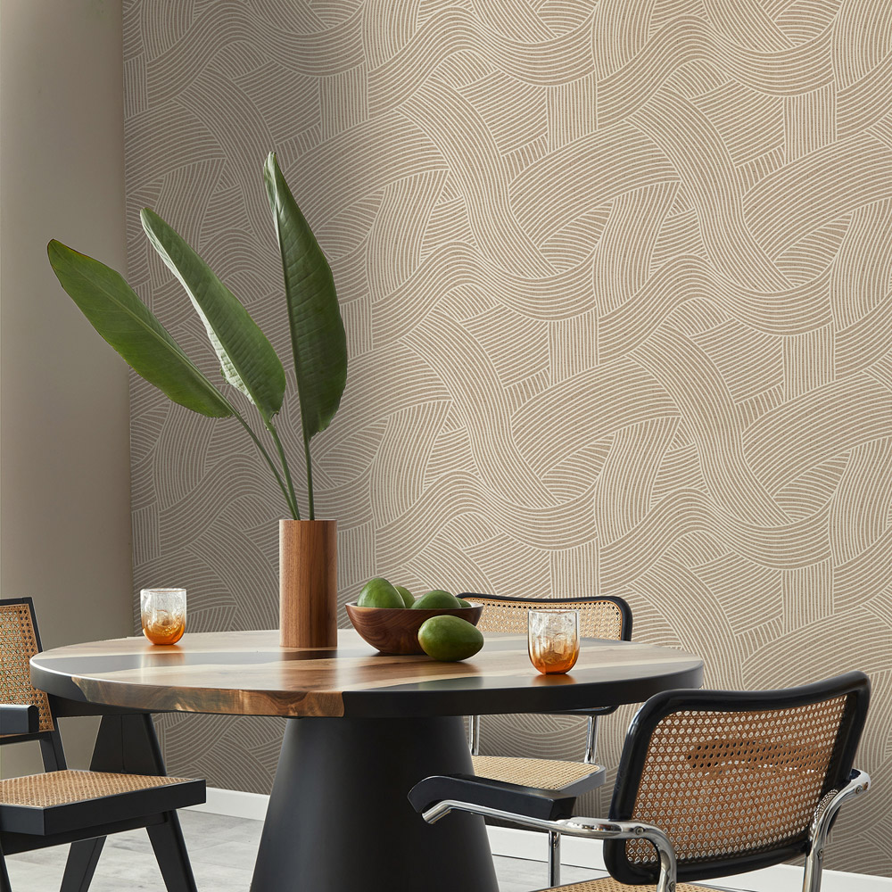 Belgravia Decor Maya Geo Beige Wallpaper Image 3