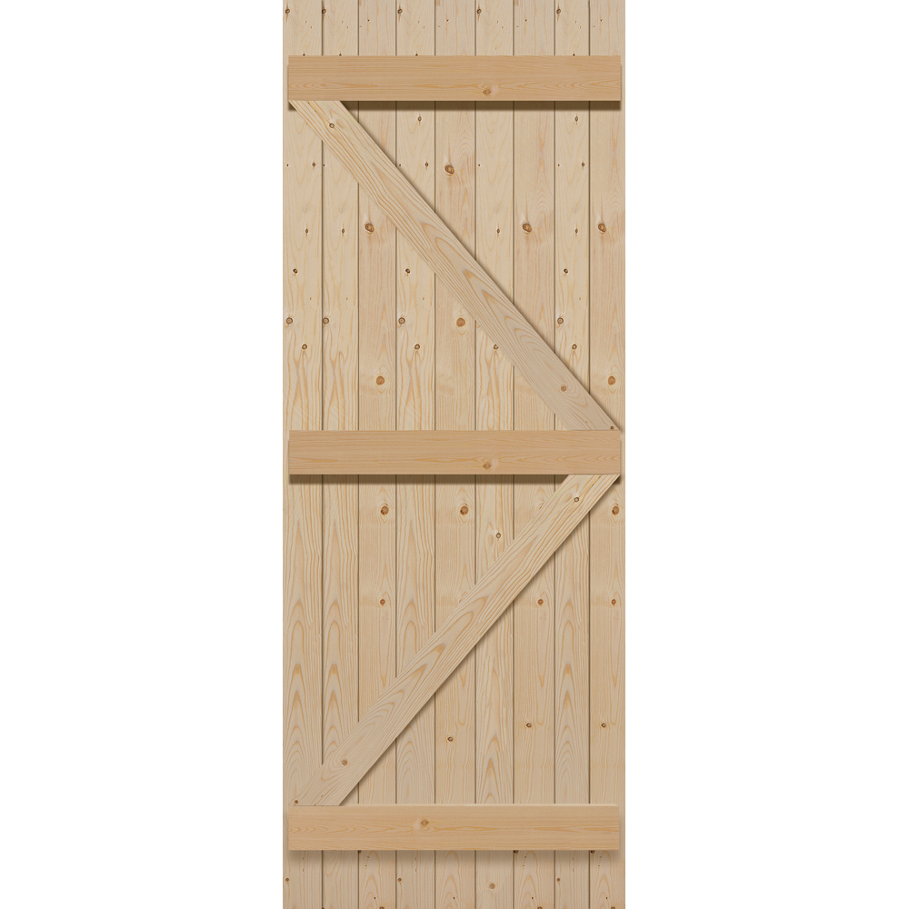 JB Kind Yellow Ledged and Braced Boarded External Door 2032 x 813mm Image 3