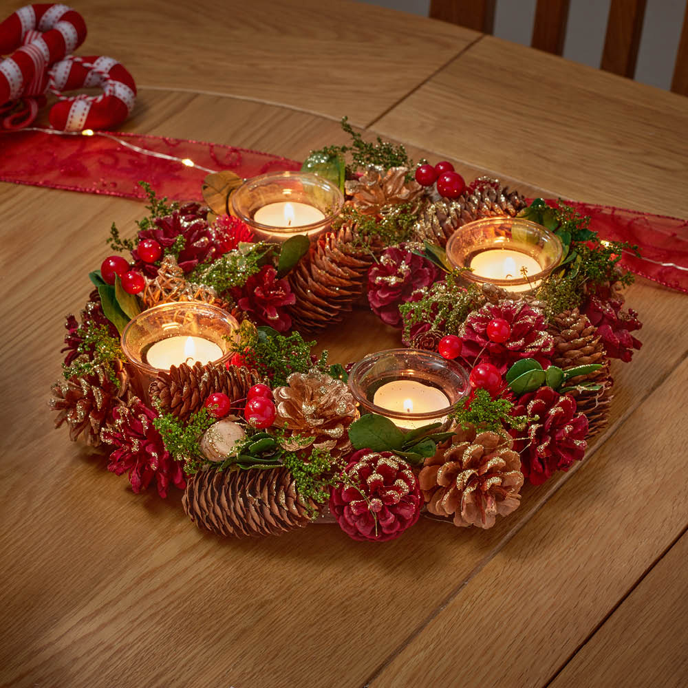 YouGarden Three Kings Ring Quartet Candle Holder 33cm Image 2