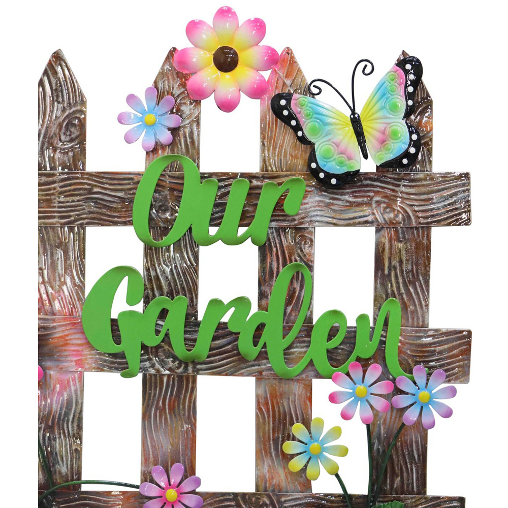 Indoor/Outdoor Our Garden Sign - Brown Image 4