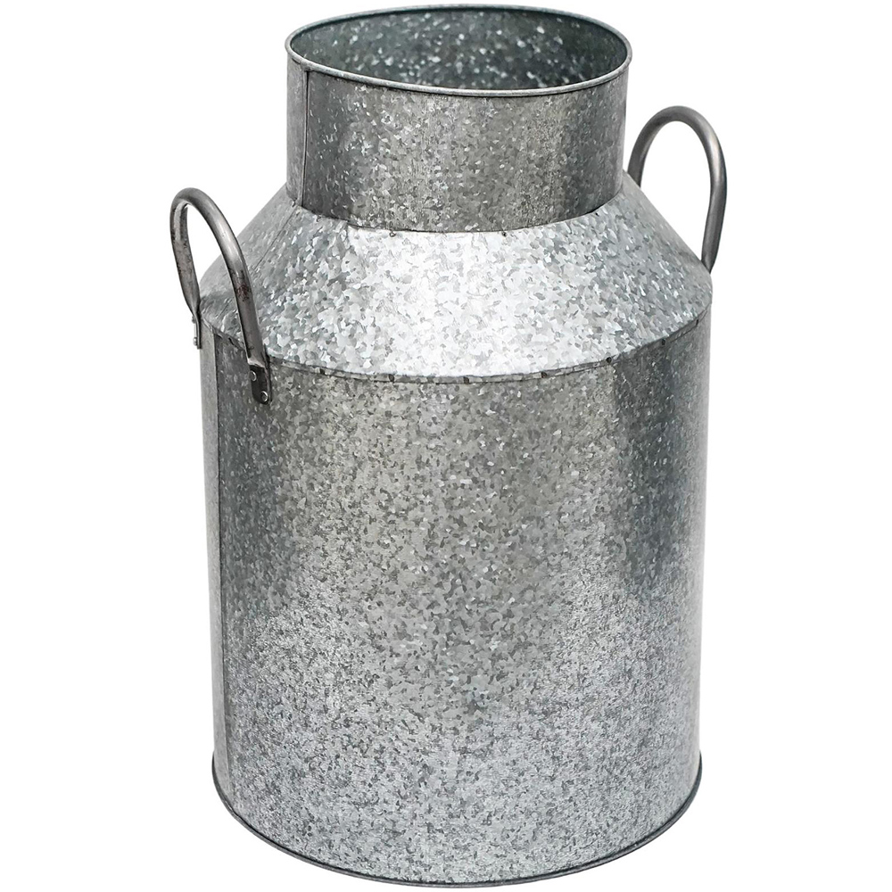 Ivyline Galvanised Milk Churn 42cm Image 1