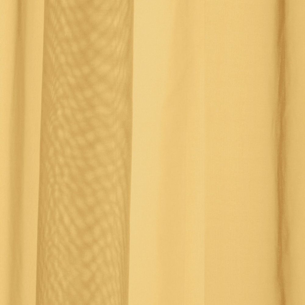 Tyrone Textiles Crystal Gold Plain Sheer Voile Panel Curtain 145 x 137cm Image 2