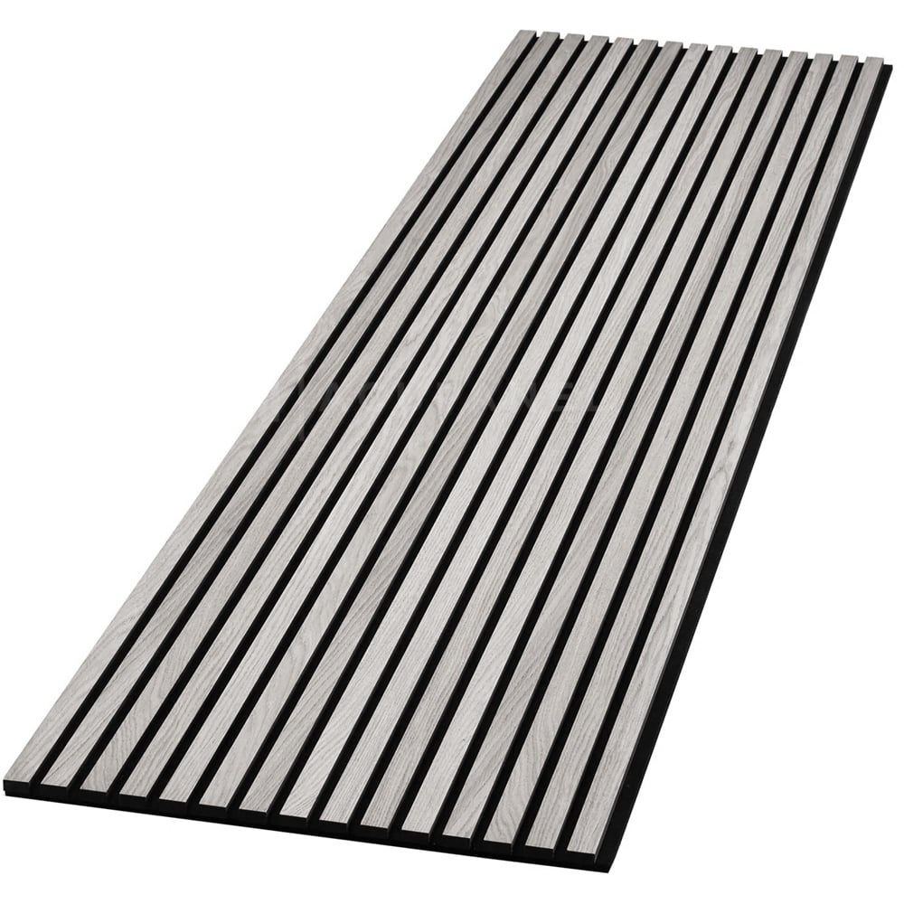 Shh Acoustics 240 x 60cm Light Grey Decorative Slat Wall Panel Image 2