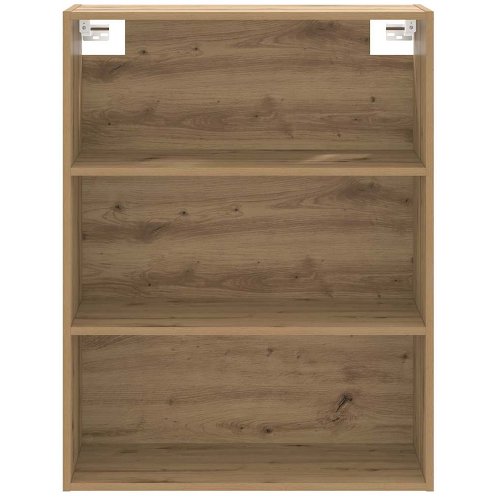 vidaXL 3 Open Shelf Artisan Oak Hanging Wall Cabinet Image 4